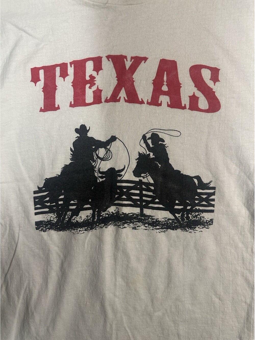 Vintage Texas Cowboy Roping T Shirt Stedman By Hanes Adult Large Western USA